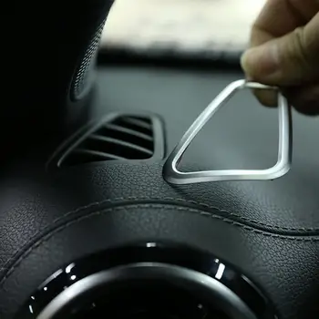 2tk Chrome Style ABS Plastikust Armatuurlaua kliimaseade Vent Raami Sisekujundus jaoks Mercedes Benz A-Klass A180 W177 2019 Tarvikud