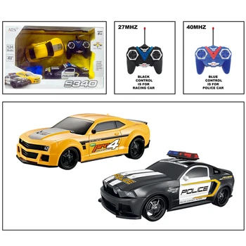 2tk/pakk 1:24 R/C Rassi Auto ja Politsei sportauto Mänguasjad Radio Remote Control Hot Pursuit Chase Drift Patrull Sõiduki Poiss Jõulud