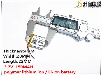 2tk [SD] 3.7 V,150mAH,[402025] Polümeeri liitium-ion / Li-ion aku MÄNGUASI,POWER BANK,GPS,mp3 -, mp4 -, mobiili,kõlari