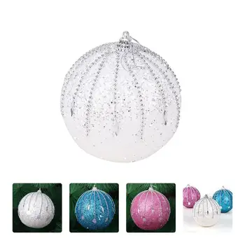 2TK Vastupidav Õrn Läikiv Kaasaskantav Xmas Ball Hanging Ball Pall Puu kaunistuseks Rippuma Christmas Ornament