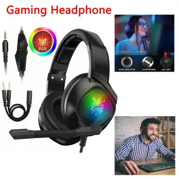 3,5 mm 7DSurround Stero Müra Tühistamise LED Gaming Headset Juhtmega Kõrvaklapid Earbuds Kõrvaklappide Koos Mic Xbox Üks PS4 TK