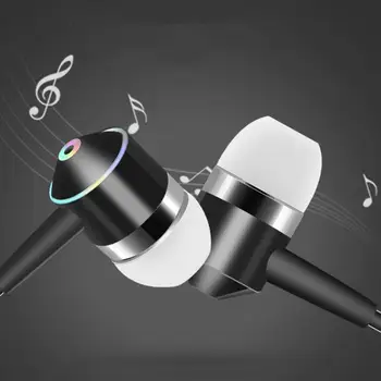 3.5 mm Jack In-Ear Juhtmega Kõrvaklapid Stereo, Bass Peakomplekt Metallist Earbuds Traadiga Kontrolli Kõrvaklapid Koos Micophone