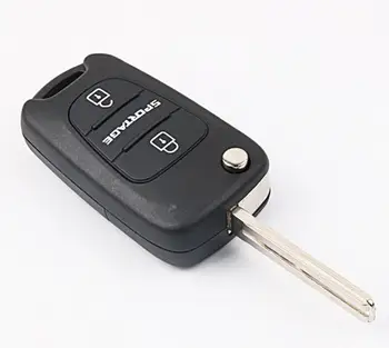 3 Nupud Tühjaks Flip Remote Key Kest Kia Sportage Kokkuklapitavad Asendamine Auto Võti Juhul
