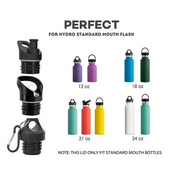 3 Pack Kaaned Bundle for Hydro Kolbi Standard Suu Vett Pudeli hulka Kuuluvad Õled Kaane Hammustada Klapp ja Keerake Kaas. Ideaalselt Sobib Mo