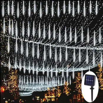 30CM 8 Torud 144 LED-String Tuled Päikese Väljas Meteoor Dušš, Vihma-Tuulekindel Puu Jõulud Pulmapidu Teenetemärgi
