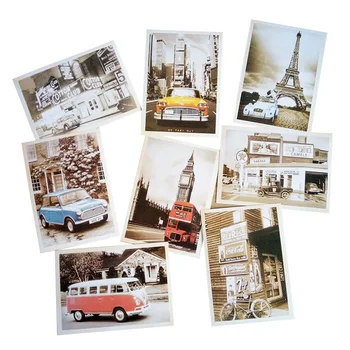 32 Tk/palju Klassikalise Kuulus Euroopa Hoone Vintage Stiilis Mälu Postkaardi Komplekt õnnitluskaardid kinkekaardid Jõulud Postkaardid