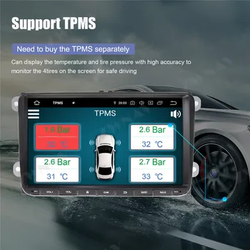 360 Kaamerad 4+64 Android 10.0 Multimeedia mängija Volkswagen Seeria Universaalne Raadio Audio Stereo GPS Navigation Pea Auto Ühik