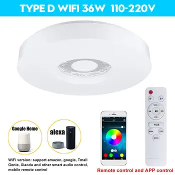 36W/72W Wifi RGB Muusika Led Ülemmäära Valgus Lambi Juhitava Muusika Lamp Serveri&APP Kontrolli bluetooth Kõlar Kodu Smart Lae Lamp