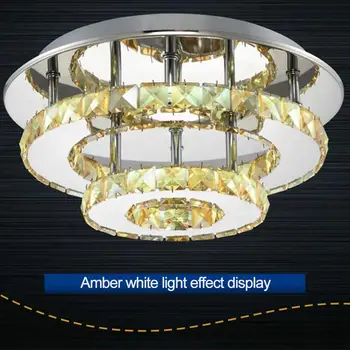 36W Kristall, Double-Layer Ring Lae Lamp Külm Valge Soe Valge Juhitava 30CM sisevalgustus