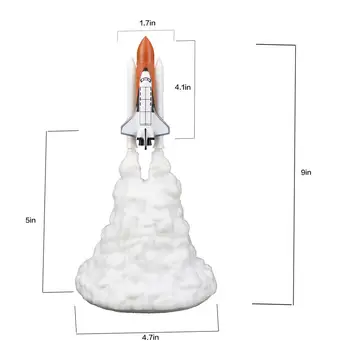 3D Print Kosmosesüstik Lamp Laetav Öö Valgust, Ruumi, kes Armastavad Kuu Lamp nagu Tuba Teenetemärgi Lapsed Kingitusi