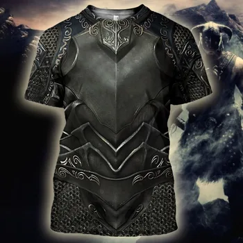 3D Trükitud Rüütel Keskaja Armor Meeste t-särk Knights Templar Sõjalise Tshirt Mood Tee särk suvel Ropa Vabaaja Unisex tees