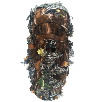 3D Unisex Leaf Pime Mask Väljas Multi-funktsionaalne Matka-Jahindus Biooniline Kamuflaaž Peakatted CS kate seadmed leaf mask