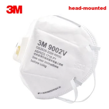3M 9001V Mask Anti-PM2.5 Tahkete osakeste Töö Respiraator Tolm Cool Flow Ventiil Hingav 3M 9002V näomaskid Laos