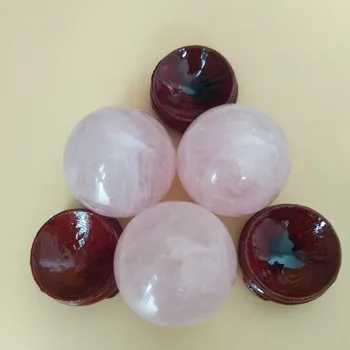 3TK/kott 32 mm looduslik roosa roos kristallkuul roosa kvarts dekoratiivsed palli