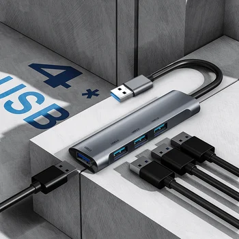 4 1 Tüüp-HUB-4-Port-USB-Jaoturi USB3.0 x 1 ja USB2.0 x 3 Docking Station PC Sülearvuti