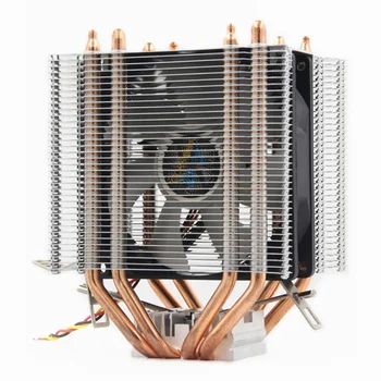 4 Heatpipe CPU Cooler Heatsink Jahutus Vaikne fännid Radiaator Intel LAG 775 1155 1366 4 Heatpipe Dual Tower 4pin Jahedamaks