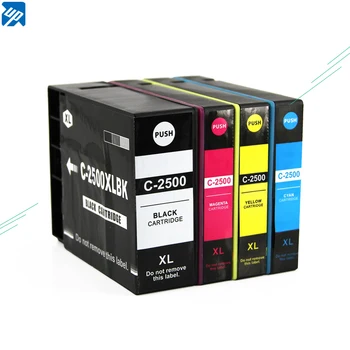 4 PGI2500 XL tindikassetid Canon IB4050/MB5050/MB5350/MB5150/MB5450/IB4150 täis Pigment Ink PGI-2500