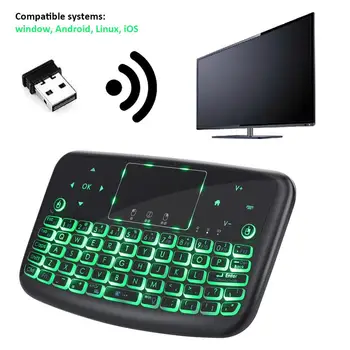 4 värvi Mini Wireless Touch Keyboard Bluetooth Portable Air Hiir Touchpad puldiga Tablett 2,4 GHz, Android TV Box