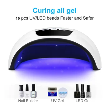 45W Küünte Kuivati LCD Ekraan Küünte Lamp 18Pcs LED-Kuivati Nail UV LED Lamp geellakki Auto Sensing Lamp Küüned