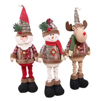 48cm Xmas Lumememm Santa Claus Põhjapõdrad Seisvad Nukud Mänguasi Christmas Ornament Kodu Poole Teenetemärgi Kingitus