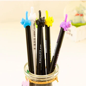 48tk kawaii geeli pliiats armas loominguline peksmine kassi saba geel pliiatsid kooli ja kontoritarbed õpilased kirjalikult korea statsionaarne stylo