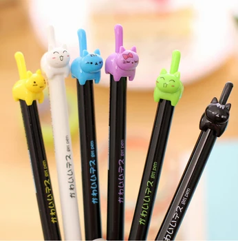 48tk kawaii geeli pliiats armas loominguline peksmine kassi saba geel pliiatsid kooli ja kontoritarbed õpilased kirjalikult korea statsionaarne stylo