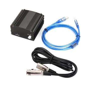 48V USB Phantom Toide USB-Kaabel Mikrofoni Kaabel Mini Kondensaator Mikrofon sõidumeeriku-must