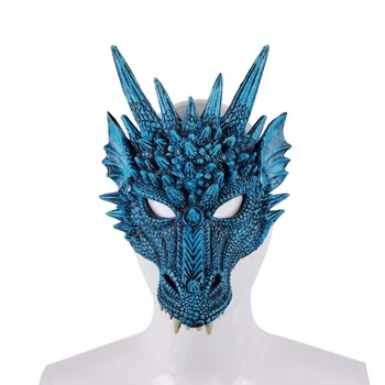 4D Pool Kaunistused Draakon Mask Pool Nägu, pehme Mask Lapsed Teismelised maskeraad Halloween Kostüüm rekvisiidid