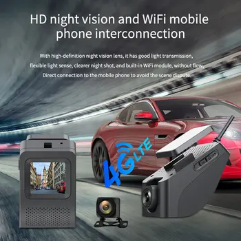 4G WiFi Sõidu Diktofon Car DVR GPS-Dual Kriips Kaamera HD 1080P Kriips Cam Video Recorder 24-tunnise Öise Nägemise Remote Monitor