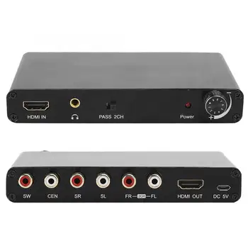 4K 3D HDMI 5.1 Analoog Väljund Digital Audio Dekooder Converter-Adapter Audio Converter (USA 100-240V)