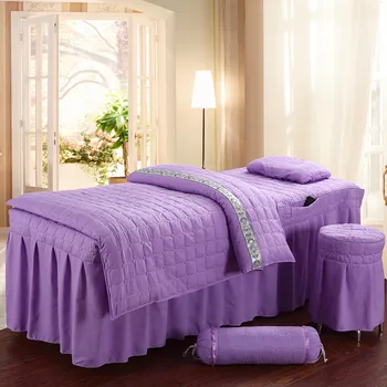 4tk ilusalong voodi komplekt massaaž voodipesu komplekt Lühike kontrollida voodi lehel Voodi Seelik Bedspread Voodi Kata Auk