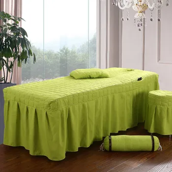 4tk ilusalong voodi komplekt massaaž voodipesu komplekt Lühike kontrollida voodi lehel Voodi Seelik Bedspread Voodi Kata Auk