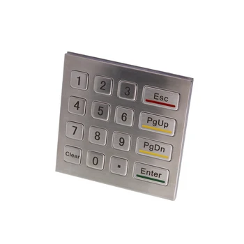 4x4 Maatriks IP65 Veekindel Juurdepääsu kontrolli ATM Terminal Müügiautomaatide Tööstus-Numbriline Metallist Klaviatuur Roostevabast Terasest Klaviatuur