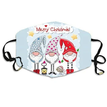 5 Tk Cute Cartoon Christmas Element on Korduvkasutatav Näo Mask Pestav Nägu Katab Reguleeritav Kõrva Rihmad Mitmeotstarbeline Riided