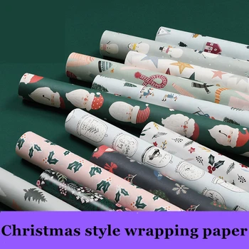 50*70cm Jõulud Xmas Party Pakkepaber Pulm Teenetemärgi Kinke Wrap Artware Kraft Pakendi Paberi-Vellum Paber Origami Pape