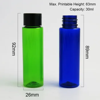 50 x 30ml Reisi Kaasaskantav PET-Plastist Parfüümi Pudeli 30cc Square Õla Plastikust 30g 1oz keeratav Kork Lõhnaaine Mahutid