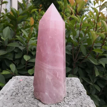 500g/700g/1000 g Natural Pink Rose Quartz Crystal Obelisk Võlukepp Punkti Tervendav