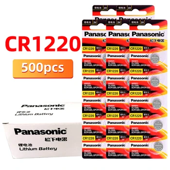 500PCS täiesti Uus Panasonic CR1220 Mündi Raku Nuppu Patareid BR1220 ECR1220 LM1220 3V Liitium Aku Mänguasjad LED Kellad