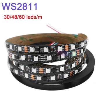 50m 10lots 5m/rull Adresseeritavad WS2811 Smart Pixel Led valgus;värviline DC12V;30/48/60leds/m WS2811 IC RGB led riba Teipi