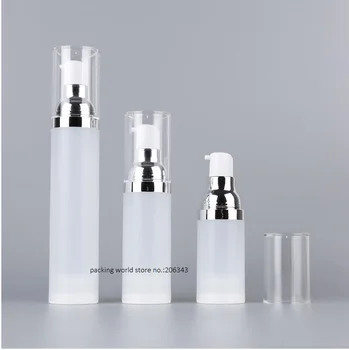 50ml jäätunud õhuta pudel hõbe pump seerumi/kreem/emulsioon/liquid foundation päikesekaitsetoodete valgendamine sisuliselt kosmeetika pakkimine