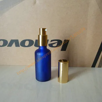 50ml selge/sinine/roheline/pruun mattklaas lotion Pudel alumiiniumist läikiv kuld pump.sest kreemist ja eeterlikku õli