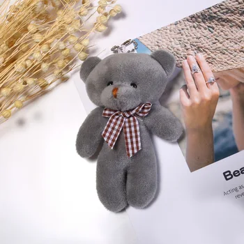 50TK 2019 Armas Pehme Palus Täidisega Mini Pruun Lint Teddy Bear Mänguasjad, Laste Mänguasja Nukk jaoks Kimp 12cm DIY Kingitus Tüdruk Sõbrale