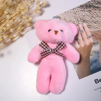 50TK 2019 Armas Pehme Palus Täidisega Mini Pruun Lint Teddy Bear Mänguasjad, Laste Mänguasja Nukk jaoks Kimp 12cm DIY Kingitus Tüdruk Sõbrale