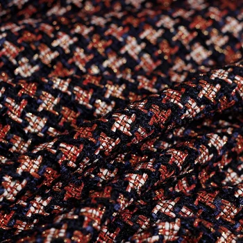 50x145cm Sinine ja Punane Houndstooth Muster Prantsusmaa Tweed Riie Rõivaste Materjalide Sügis Jope Õmblemine Riie Rätsep