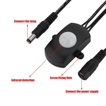 5A SM 5-24V stabiilne tundlikkus Mini PIR Infrapuna Liikumise Andur-Anduri Lüliti LED Riba Automaatne inimeste infrapuna andur-Lüliti