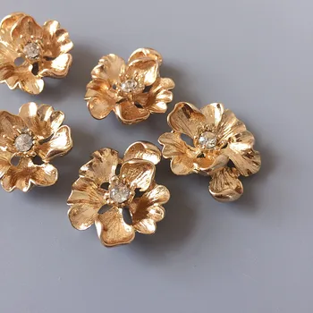 5tk Gold diamond flower sulamist plaastrid clothesing DIY käsi juuksed kott, kingad, karp teenetemärgi tarvikud, materjalid