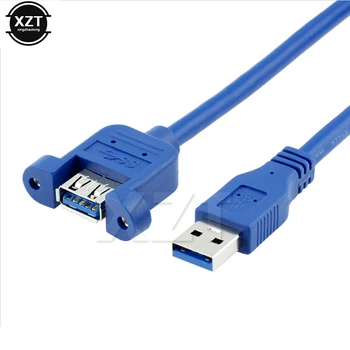 5tk USB3.0 (Meeste ja Naiste Suure Kiirusega USB 3.0 pikenduskaabel Juhe Arvuti Host 0,5 m koos Kruvi Auk hot müük