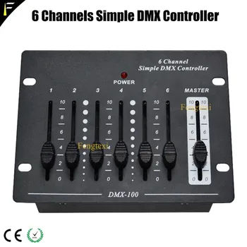 6 Channel Lihtne DMX Kontroller Lava Valgus Seadmete DMX Remote Portable Konsool/Controller DMX512 Etapp Valgustid Kontroll