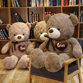 60cm/80cm/100cm Kõrge Kvaliteedi Teddy Bear Armastus -, Plüüš-Mänguasi, Täidisega Pehme Padi Lapse Tüdrukud Väljavalitu Sünnipäeva, sõbrapäeva Kingitus