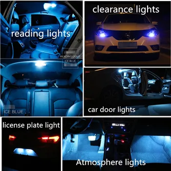 6tk Valge LED Car Light Pirnid Salongi Komplekt Kaart Dome Samm Viisakalt Pagasiruumi Lasti Ala Valgustus Lamp Lexus IS300 2001-2004 2005
